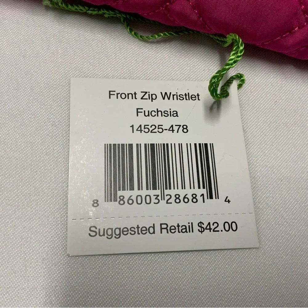 Vera Bradley Fuchsia Front Zip Wristlet